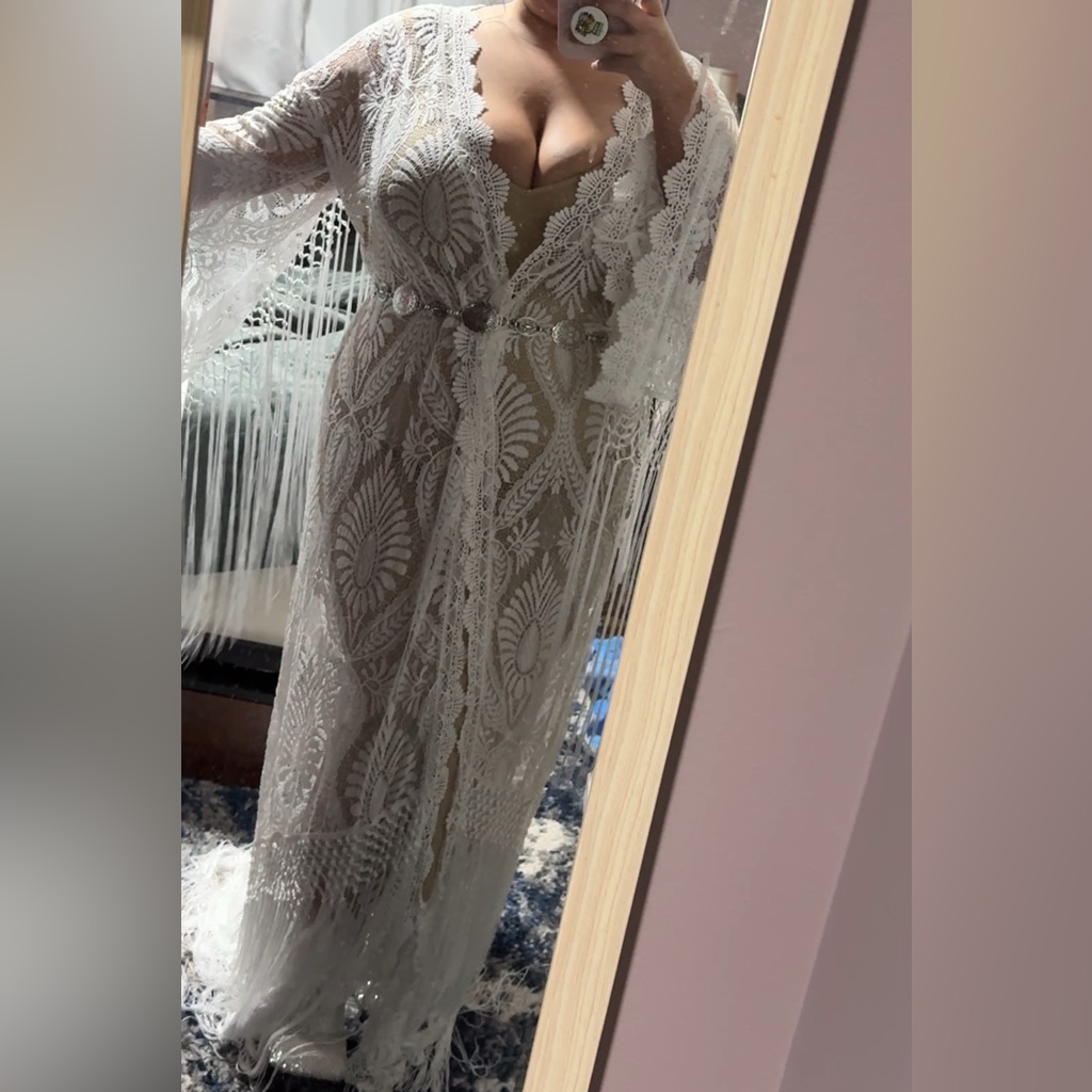 White Flutter Whimsical Dress - Boho Lace